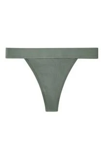 1 Pack High-Cut Thong Panties - Ultra-Soft, Two-Way Stretch Fabric For All-Day Comfort, Friction-Free Fit, And Invisible Under Any Outfit - Green - View 2
