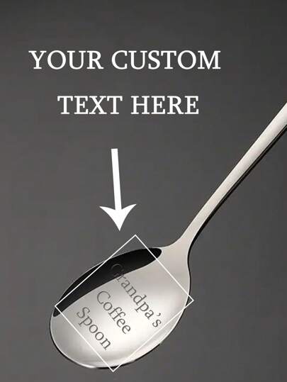 Customization 1PC Stainless Steel Spoon With Personalized Engraving: Perfect Gift For Peanut Butter Lovers - Suitable For Men And Women, Ideal For Birthdays Or Christmas,Multi-Functional,Adjustable,Durable,Reusable,Ornamental,Easy To Clean,Engraved,Stainless,Cute,Comfortable,Stylish,Soft,Adorable,High-Quality,Modern,Colorful,Custom,Personalized,Unique,Ideal Gifts For Him,Ideal Gifts For Her,Home,School,Tea Room,Office