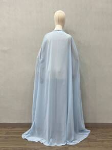 1pc 150cm Length Chiffon Bridal Cloak/Cape, Halloween Anime Cosplay Dress Fall Clothes For Women - Multicolor - View 11