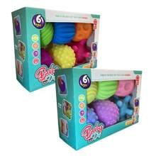6pcs/Set Baby Sensory Balls, Colorful Soft Tactile Balls Toys, Infants Texture Grasping Ball, PVC Material, Birthday/Holiday Gift