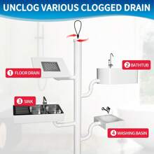 Sink Snake Drain Clog Remover, Upgraded Anti-Break Metal Plumbing Snake With Nylon Layer - Multicolor - View 3