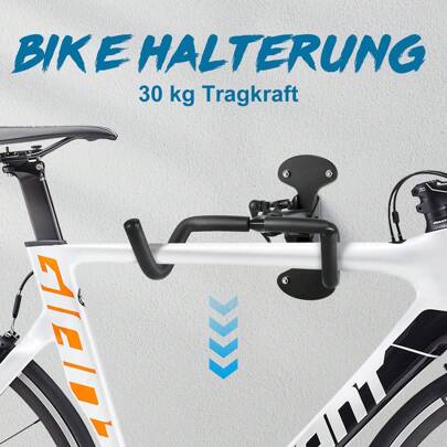 Urban Deco WheelHub Fahrrad Wandhalterung Fahrradhalterung Wand 30kg Tragfähigkeit Ausziehbar Fahrradständer Garage Fahrrad Aufhängung Stabiles Design für Garage und Zuhause 1 Stück
