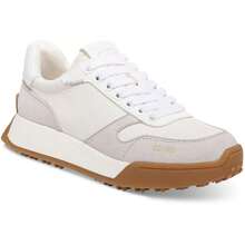 Sam Edelman Layla Womens Mixed Media Suede Athletic And Training Shoes - White Suede/nylon - View 1
