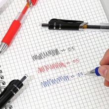 23 支/套大容量 0.5 毫米伸缩圆珠笔，黑色/红色/蓝色可更换笔芯，学生书写文具，学校办公用品返校 - 彩色 - 查看 4