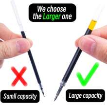 23 支/套大容量 0.5 毫米伸缩圆珠笔，黑色/红色/蓝色可更换笔芯，学生书写文具，学校办公用品返校 - 彩色 - 查看 9