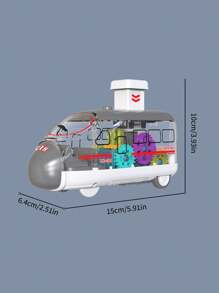 1 件儿童玩具装备特快火车 - 按下即可启动和谐火车，适合幼儿男孩女孩，发育惯性车辆 - 彩色 - 查看 12