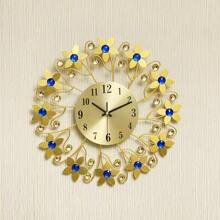 1pc Modern Style Silent Wall Clock, Suitable For Living Room, Kitchen, Bedroom, Office, Metal Crystal Hanging Clock, Battery Powered, Decorative Item (Battery Not Included), 15 Inch, Rama Decor, Home Decor, Room Decor Gift, Birthday Graduation Clock, Bedroom Wall Decor, Dorm Decor, Back To School Decoration - Multicolor - View 10