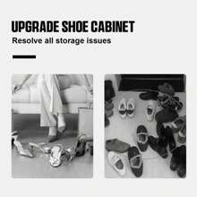 1pc 5/6/8/10 Grid Shoe Cabinet Combination Coat Rack Multifunctional And Simple Shoe Rack With Dust Cover, Simple Shoe Rack With Dustproof Cover Multi-Layer Shelf Doorway Fabric Cover Shoe Cabinet Indoor Household Shoe Storage