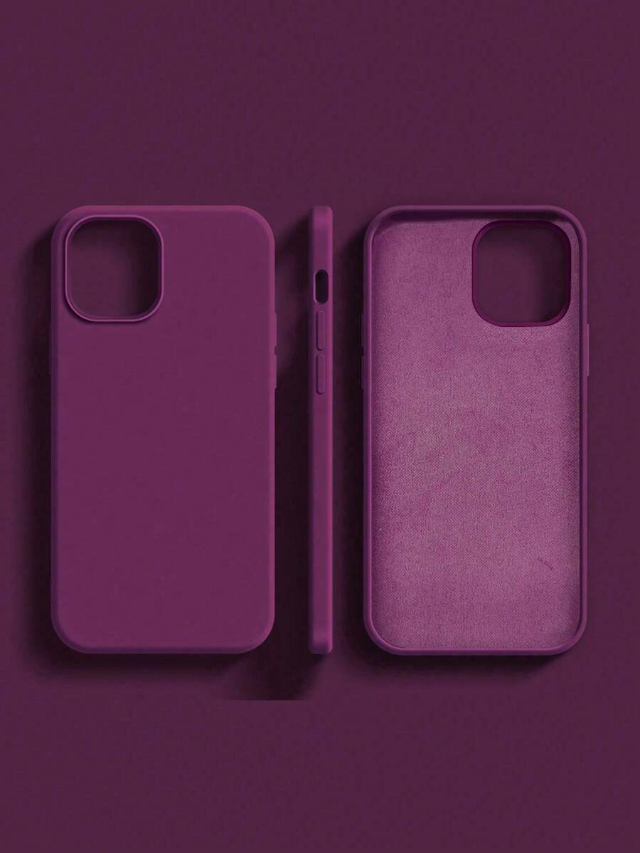 2.0mm Liquid Silicone Phone Case, Full-Body Protection, Compatible With IPhone 17/16/15/14/13/12/11 Pro Max - Violet Purple - View 1