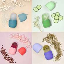 1 pieza Molde de silicona para cubitos de hielo, para belleza y cuidado de la piel, rodillo facial y para ojos de hielo de silicona, herramientas de cuidado de la piel con rodillo de hielo de silicona, molde de hielo facial para mascarilla de cuidado de la piel, rodillo de hielo reutilizable