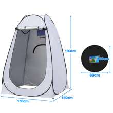 CLIPOP Tente De Toilette Pop-Up For Portable Shower, écran De Confidentialité, étanche, Protection UV, Tente à Long Pour La Plage, La Pêche, La Randonnée, La Baignade En Plein Air With Sac De Transport - 灰色 - 查看 7