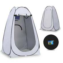 CLIPOP Tente De Toilette Pop-Up For Portable Shower, écran De Confidentialité, étanche, Protection UV, Tente à Long Pour La Plage, La Pêche, La Randonnée, La Baignade En Plein Air With Sac De Transport - 灰色 - 查看 1