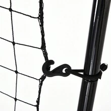 HOMCOM Rebounder Net Playback Game Spot Target Ball Rebounders Training Equipment Play Teaching - 黑色 - 查看 8