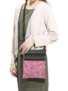 Túi đeo chéo in hình vật tư y tế hoạt hình dễ thương, Túi đeo vai Unisex có thể tái sử dụng kèm ống tiêm, thuốc viên, họa tiết trái tim, Túi tote di động làm quà tặng cho nhân viên y tế - Hồng - Xem 4