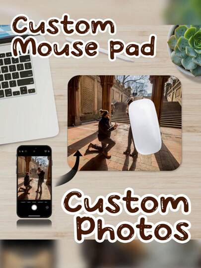 Customized Mousepad Support Picture Customized Mousepad Surface Flat Daily Use A Variety Of Sizes Can Choose To Customize Family, Friends, Companions, Pets And Other Photos Commemorative Good Gift Printing Logo Printing Advertising Back To School