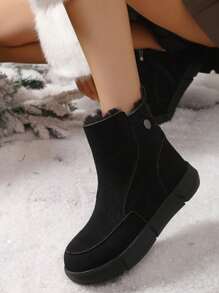 女士户外时尚百搭保暖防滑雪地靴