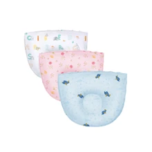 Anatomical Pillow For Baby Printed Soft And Comfortable 100% Cotton 25 Cm X 19 Cm Papi - Màu xanh lam - Xem 1