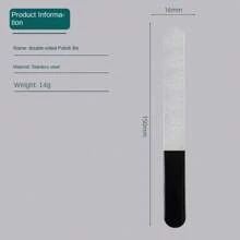 1pc Stainless Steel Nail File, Double-Sided Nail Grinder For Manicure, Pedicure And Thick Nails - Multicolor - View 9