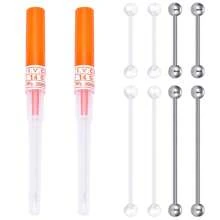 2-31pcs Body Septum Piercing Kit 14G 16G 18G 20G 22G Tools For Nose Tongue Lip Ear Eyebrow Belly Button Cartilage Tragus Industrial Barbell Helix Daith Piercing Jewelry Clamps