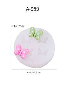 1 Khuôn silicon nơ, nến tự làm, khuôn làm sáp tan chảy và khuôn làm xà phòng - Trắng - Xem 14