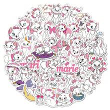 Disney 50 件玛丽贴纸卡通猫装饰笔记本电脑杯头盔相框滑板电脑防水贴纸圣诞节万圣节感恩节送给家人和朋友的可爱礼物