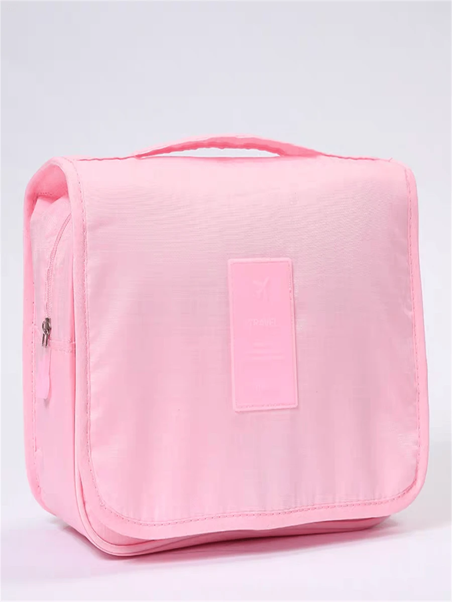 Toiletry Bag Organizer Portable Toiletry Bag Travel Bag With Hook, Foldable Travel Toiletry Bag For Halloween And Christmas - Hồng - Xem 1