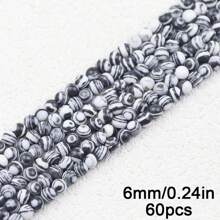 4/6/8/10mm 彩色合成碧玉圆珠，适用于 DIY 珠宝、手链、项链、服装配饰、装饰 - 孔雀石珠 - 查看 37