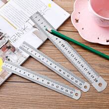 1 Stück/2 Stücke 20cm/30cm Edelstahl Lineal, Messwerkzeug Metall Gerade Lineal (geeignet für Hausmessungen, Handwerk, Elektroinstallation, Zeichnungsmessung), Schulbedarf, Rückkehr zur Schule