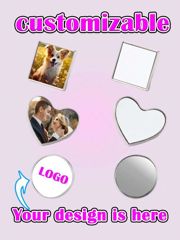 Customized Heat Transfer Badges Brooch, Heart, Round, Square Shapes, Create Unique Styles With Your Photos, Personalized Logo Lapel Pin, DIY Brand Wholesale Manufacturing,Durable,Colorful,Cute,Adorable,Funny,Kawaii,Y2K,Stylish,Unisex,Casual,Custom,Personalized,Unique,Customized,Ideal Gifts For Him,Ideal Gifts For Her,Her,Boyfriend,Girlfriend,Family,Friends,Customized Brooch