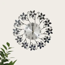 1pc Modern Style Silent Wall Clock, Suitable For Living Room, Kitchen, Bedroom, Office, Metal Crystal Hanging Clock, Battery Powered, Decorative Item (Battery Not Included), 15 Inch, Rama Decor, Home Decor, Room Decor Gift, Birthday Graduation Clock, Bedroom Wall Decor, Dorm Decor, Back To School Decoration - Multicolor - View 14