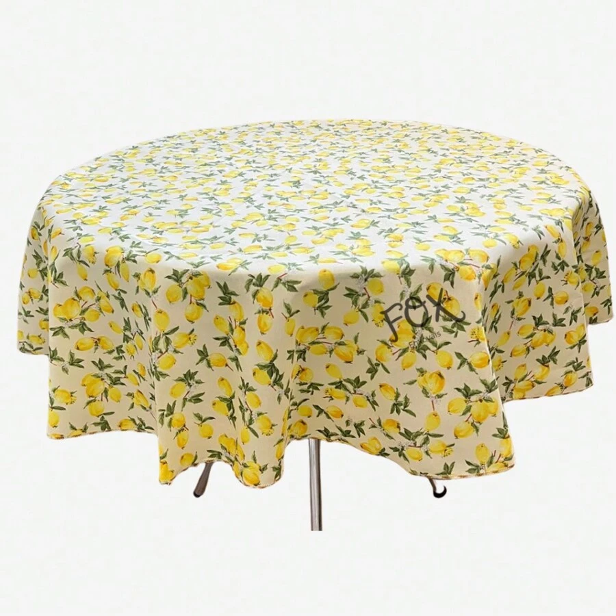 Toalha de Mesa REDONDA Estampada Oxford - Amarelo mostarda - Visão 1