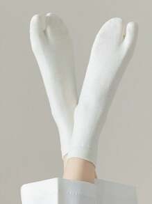 3 pares de calcetines de dedo dividido para mujeres, calcetines de media caña, calcetines suaves, calcetines de dos dedos, calcetines tipo zuecos, calcetines sencillos para uso diario