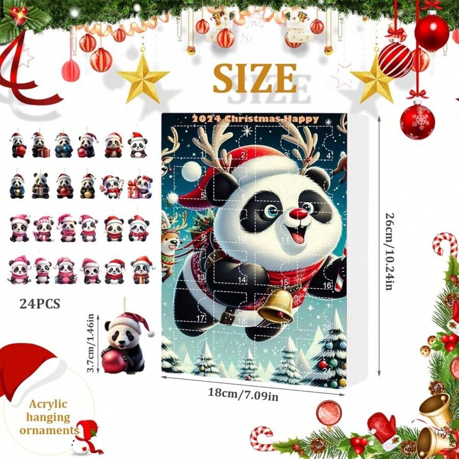 Weihnachtsmann Treppe Adventskalender 2025 - Holz Countdown Kalender Mit 24 Fächern