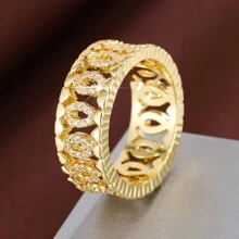 1 chiếc nhẫn khảm đá Cubic Zirconia hình học rỗng cho nữ - Nhiều màu - Xem 19