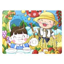 12 miếng ghép hình bằng gỗ Montessori, đồ chơi ghép hình giáo dục mầm non cho bé trai và bé gái, thích hợp làm quà tặng sinh nhật, giáng sinh, lễ tạ ơn - Nhiều chủ đề ghép hình khác nhau để tăng cường trí tưởng tượng và nhận thức - Nhiều màu - Xem 20