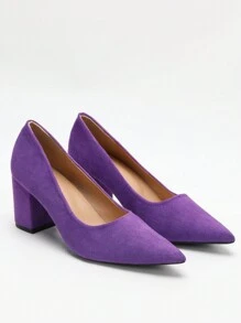 Giày cao gót hở mũi thanh lịch thời trang nữ, mùa hè - Màu tím - Xem 5