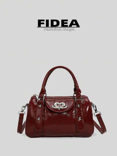 Fashionable New Women Handbag Solid Color Simple PU Vintage Elegant Chic Versatile Suitable For Dating & Shopping, Street & Japanese Bag For Women