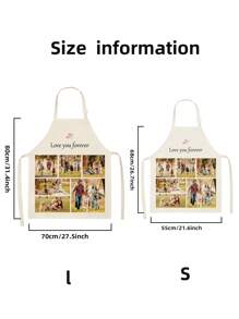 1pc Custom Face Apron With Photo For Mom Men Women Customized Funny Picture Chef Cooking Kitchen Apron Personalized Kitchen Waterproof Apron Customize Photo Logo Picture Name Chef Cook Apron Ideal For Mom Husband Girlfriend Boyfriend Father's Day Valentine's Day Mother's Day Birthdays Anniversaries Graduation Weddings Love Unique Ideal Gifts For Family For Housewarming,Six Custom Images, Customizable Image Text, Customizable Text Fonts