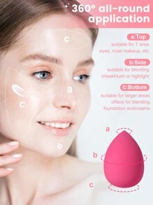 4PCS Makeup Sponge,Suitable For Cream & Powder Concealer, Loose Powder Makeup Applicator - Multicolor - View 5