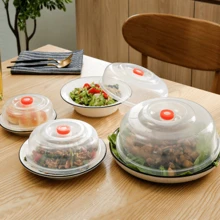 4 Pieces Plastic Dish Cover Hot Dish Cover, Microwave Heating Cover, Splash Cover, Home Kitchen Snack Dust Cover, - Multicolor - View 7