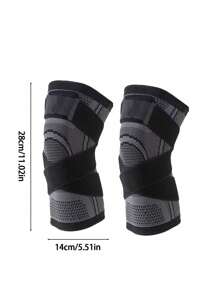 Sports Knee Brace With Bandages And Compression, Knit Breathable Knee Support For Cycling, Running - Multicolor - View 14