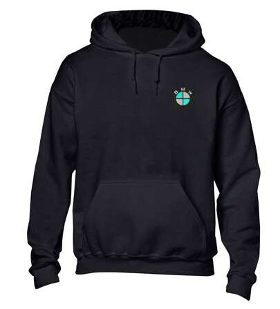 SUDADERA BMW CON CAPUCHA Y CANGURERA BORDADA