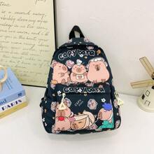 Capybara 单肩包 男女通用 休闲 可爱 背包 适合学校、幼儿园 - A - 查看 7