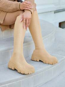 Royalfashion Beige Women's Patterned Boots Helipea - Beige - View 1