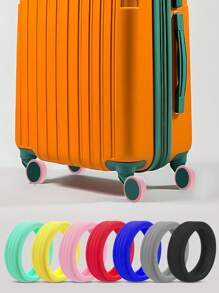 8pcs /1pc Luggage Wheels Protector Cover Silicone Trolley Case Silent Caster Sleeve Silicone Wheels Cover Luggage Suitcase Universal Reduce Noise Trolley Case Wheel Sleeve For Suitcase Travel Accessories Wheels Guard Cove Summer Travel Essentials Workout School Supplies Camping Holiday Essentials Vacation Cruise