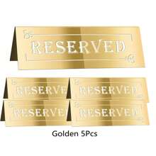 Reserved Table Signs, Acrylic Guest Reservation Table Tents Sign, Waterproof Gold Double-Sided Reserved Seat Signs, Reserve Signs For Wedding Birthday Party Restaurants Meeting Best Gifts,Wedding Decor,Home Decor ,Room Decor Party Favors Bride Graduation Birthday Decorations Party Decorations Bachelorette - Multicolor - View 15
