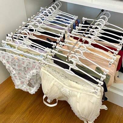10 Premium Lingerie Organiser Hangers - Top Quality Storage, Space Saving, Suitable For Clothes, Underwear, Panties And Bras - Perfect For Wardrobes And Retail Outlets