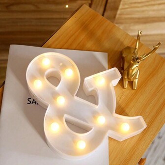 1 pieza Luz de decoración con letra/número iluminado con LED, 21cm/8.3in, para decoración del hogar, boda, cumpleaños, fiesta de Navidad, aula, Halloween