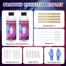 1PC High Translucent UV Resin Drop Glue, Crystal Clear, Quick-Drying, Low Odor, Non-Shrinkage DIY Handmade UV Curing Hard Glue With Accessories Set Including Box, Gloves, Dropper, Stirring Stick, Pigment, Etc. In 50mL, 100mL, 250mL And 500mL Options - Epoxy Resin - View 13
