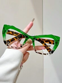 1 件女士超大不对称六角形复古时尚老花镜，独特拼接设计，奢华之选 +1.0 至 +4.0 - 透明 - 查看 18